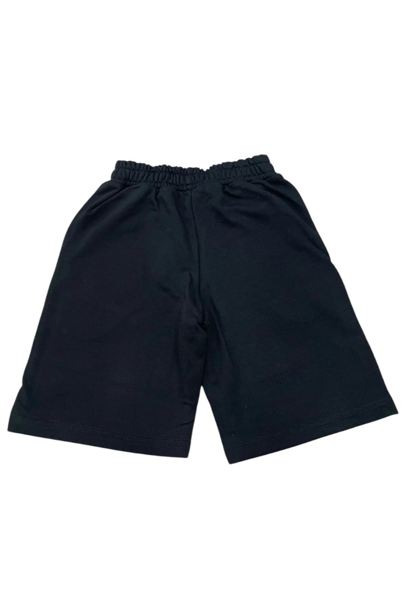 Bermuda da ragazzo con maxi logo lettering frontale e cinta elastica IBSH00491