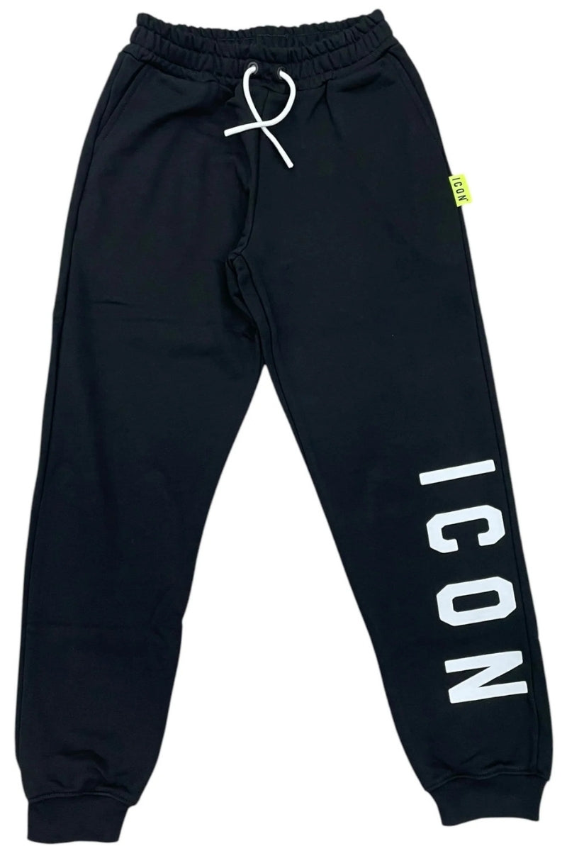 Pantaloni tuta da ragazzo con maxi logo lettering sulla gamba sinistra IBSP00495