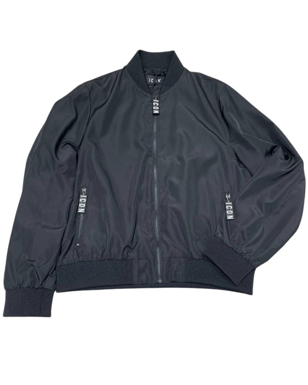 Giubbotto da ragazzo in tessuto tecnico modello bomber con maxi logo sul retro IBJK00631