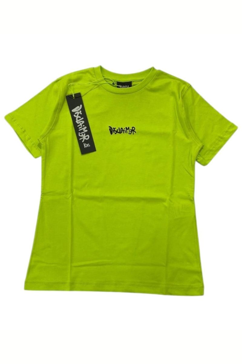 T-shirt girocollo da ragazzo con stampa con logo effetto vernice spray sul retro 25EDK58468