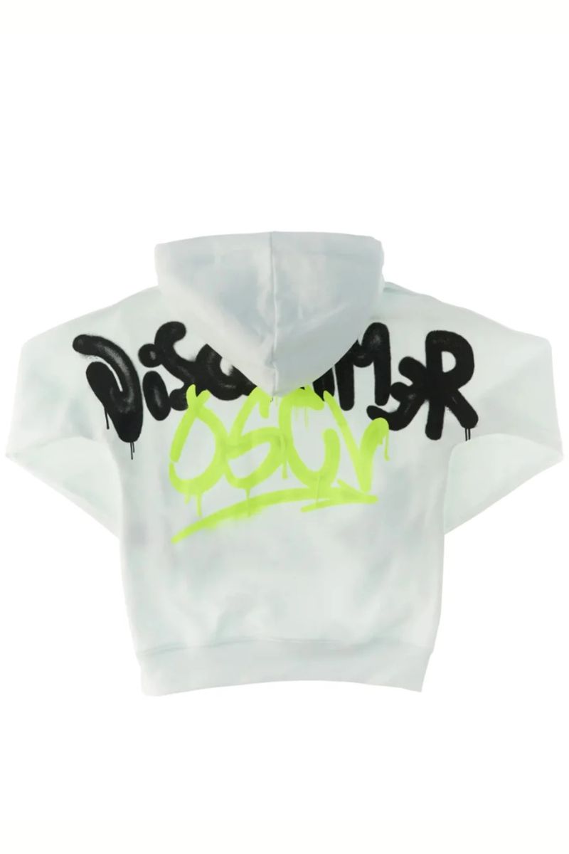 Felpa da ragazzo con cappuccio e maxi logo lettering sul retro con effetto vernice spray 25EDK58469