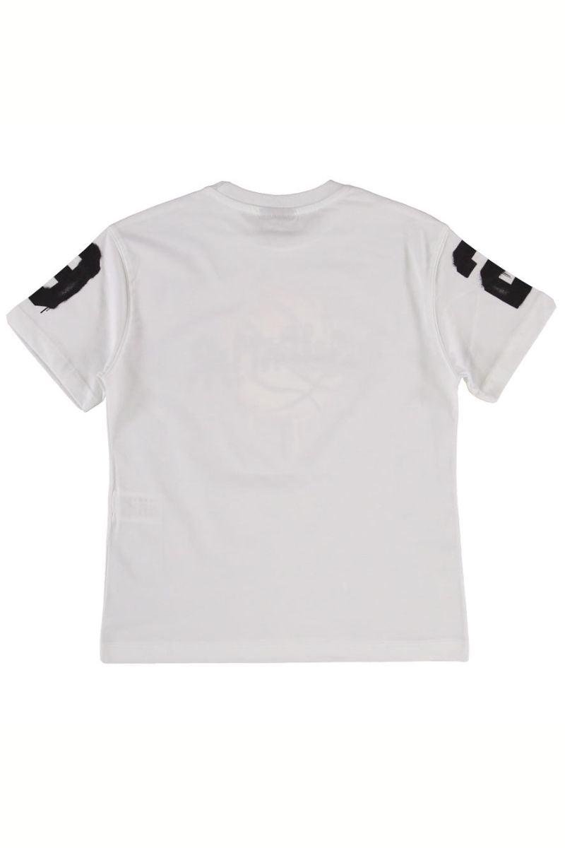 T-shirt da ragazzo con stampa con pallone da basket effetto murales sul petto 25EDK58446