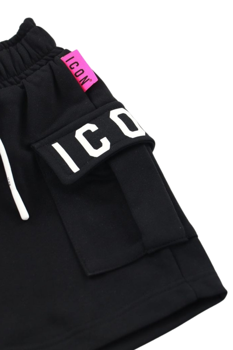 Shorts cargo da ragazza con logo lettering sulla patta laterale a sinistra IGSH00537