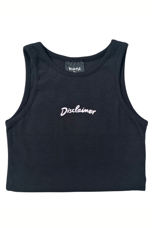 Top da bambina e ragazza in cotone a costine con mini logo lettering a contrasto sul petto 25EDK58502