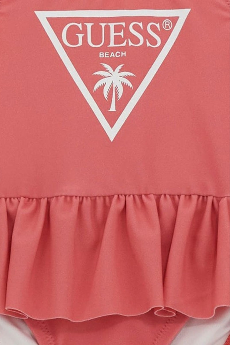 Costume intero da bambina con ruche applicata sul girovita A5GZ02KCA60