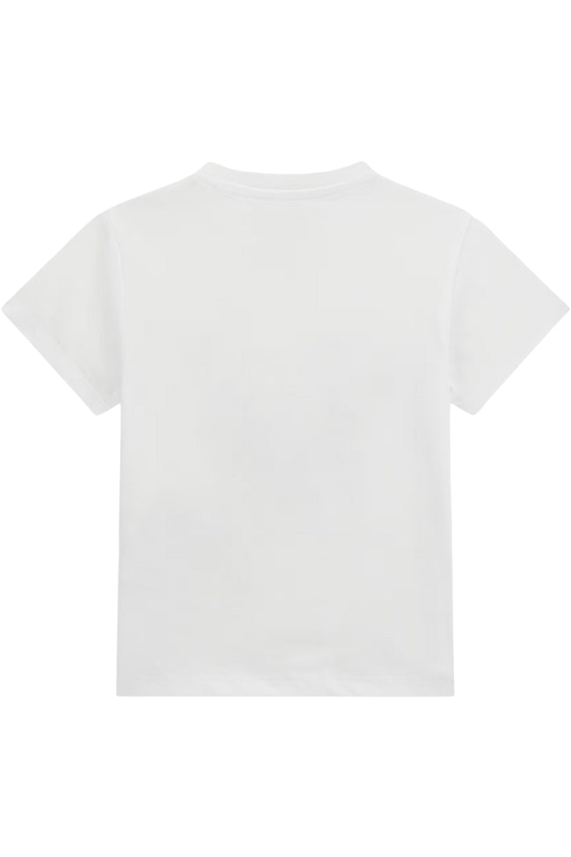 T-shirt girocollo da bambino con stampa con triangolo logato a fantasia N5GI05K8HM4