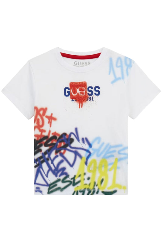 T-shirt da neonato e bambino con stampa scritte bomboletta spray N5RI11K8HM4