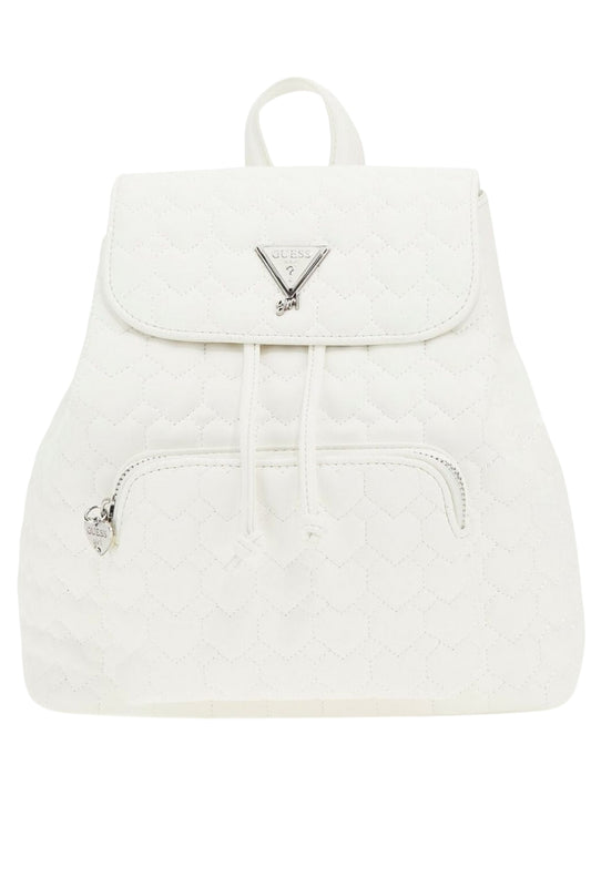 Zaino da ragazza con texture trapuntata a cuore all over e spallacci logati J5GZ23WGCT0