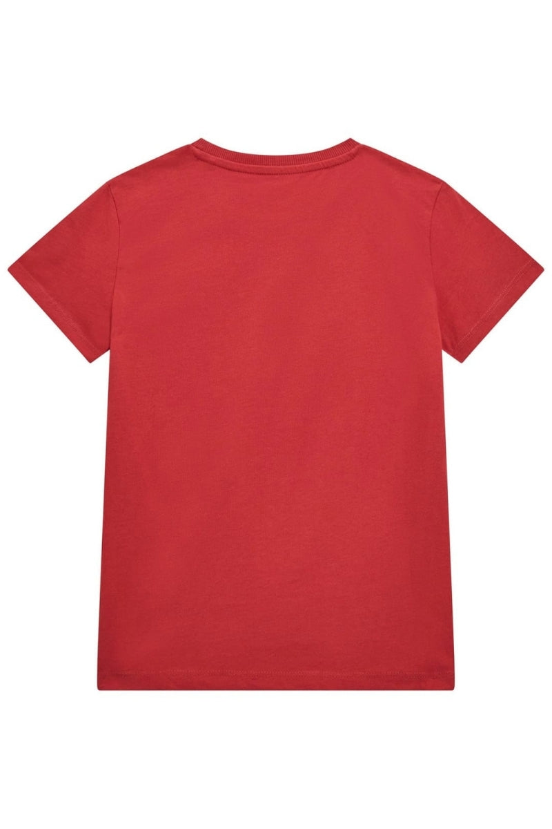 T-shirt girocollo da ragazzo in cotone con stampa California con triangolo logato effetto vintage L5RI00K8HM4