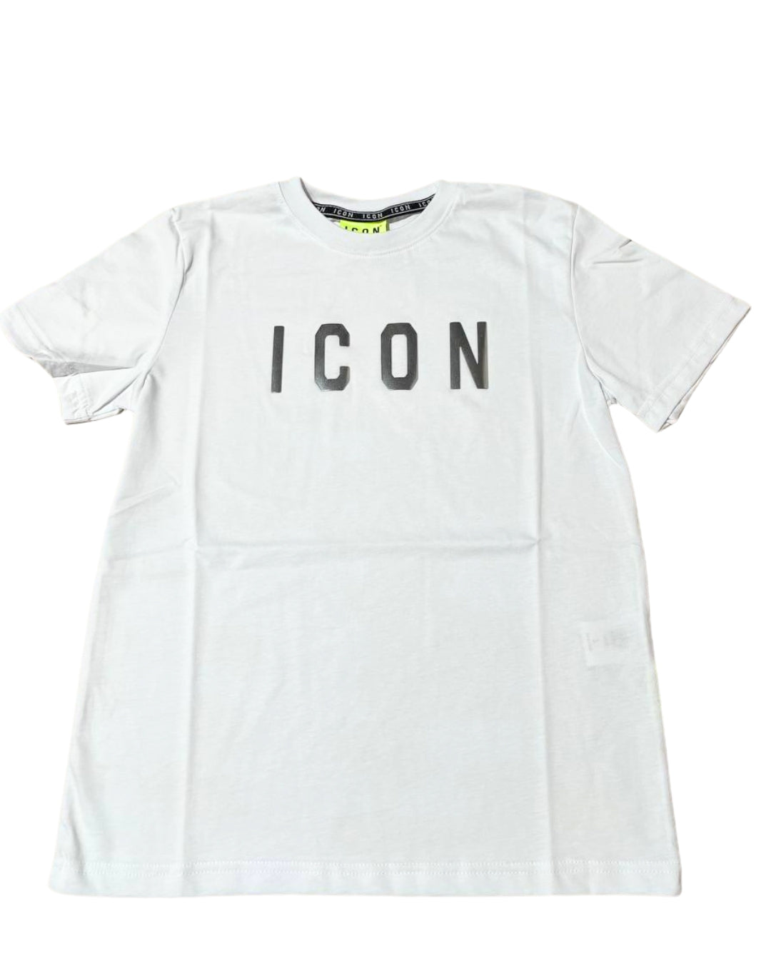 T-shirt da ragazzo con logo lettering laminato sul davanti  IBKS00652