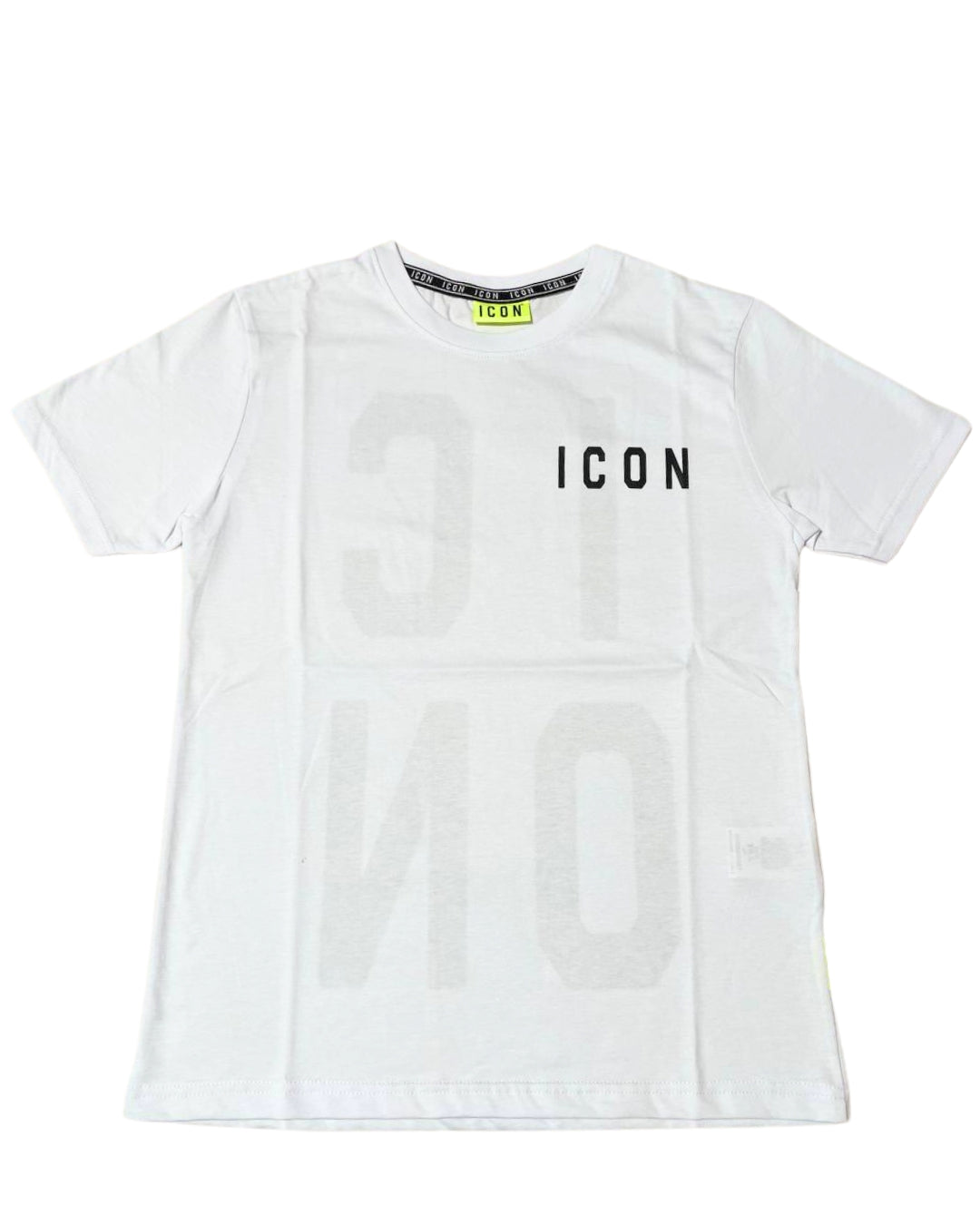 T-shirt da ragazzo a maniche corte con maxi logo lettering sul retro IBKS00487