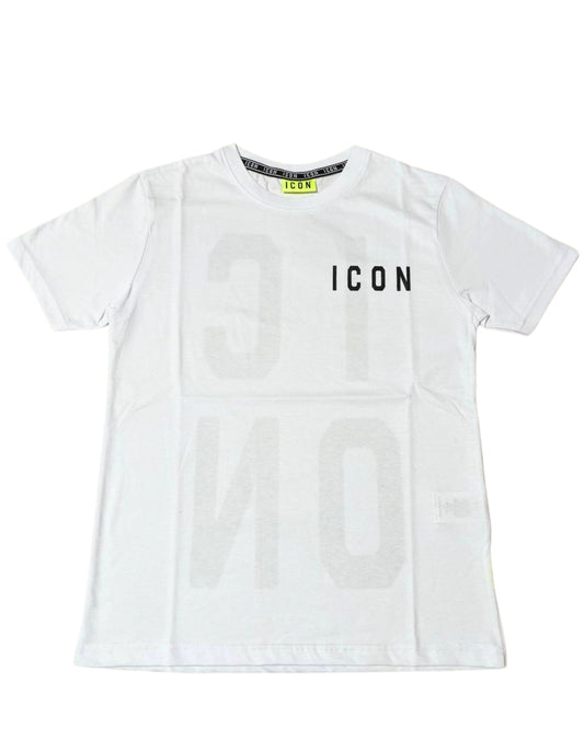 T-shirt da ragazzo a maniche corte con maxi logo lettering sul retro IBKS00487