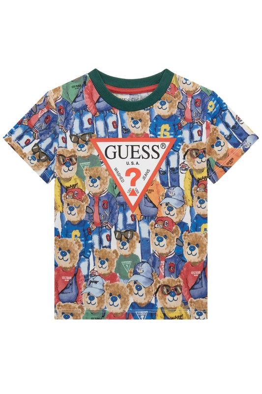 T-shirt da neonato e bambino in cotone con stampa orsetti all over N5RI14K8HM4