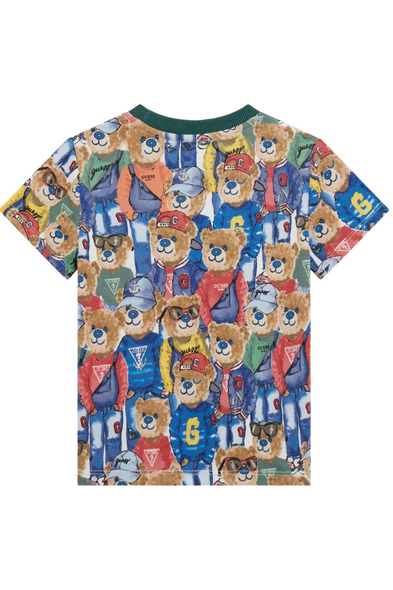 T-shirt da neonato e bambino in cotone con stampa orsetti all over N5RI14K8HM4