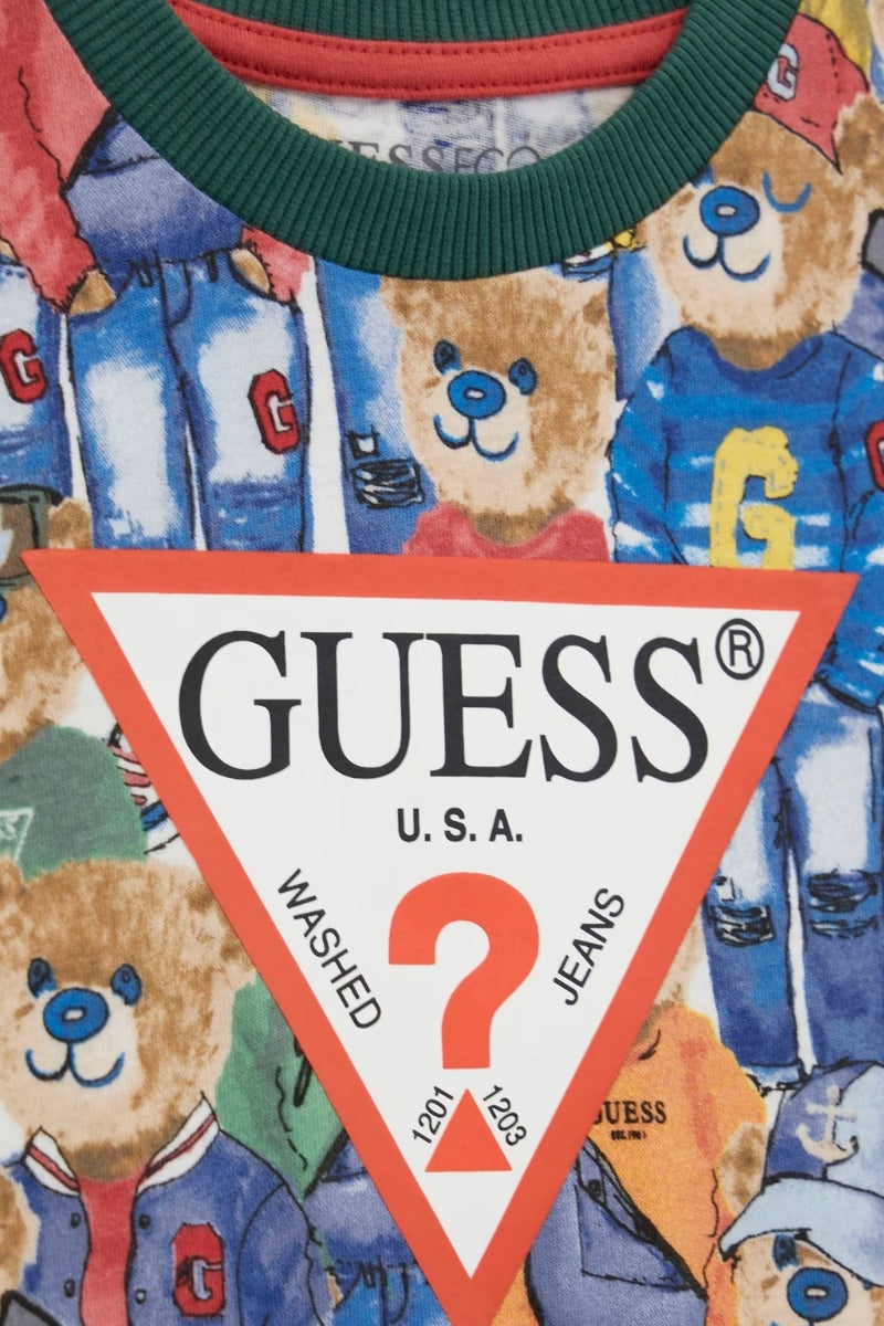 T-shirt da neonato e bambino in cotone con stampa orsetti all over N5RI14K8HM4