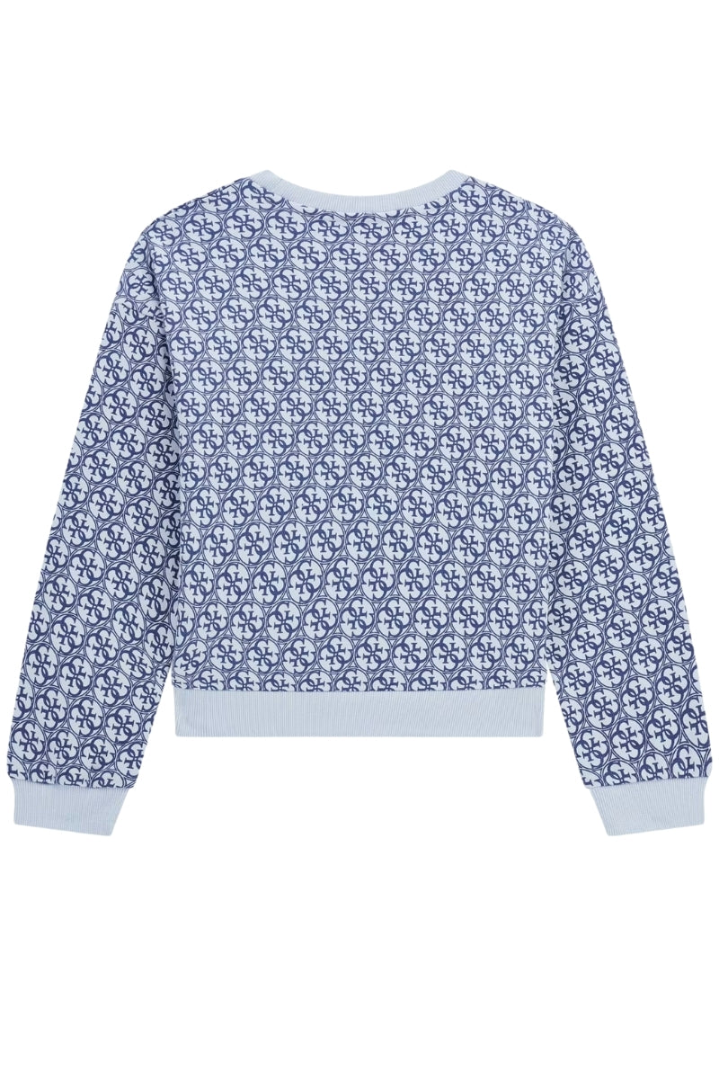 Felpa girocollo da bambina e ragazza con stampa geometrica con logo 4G all over J5RQ06KA6R4