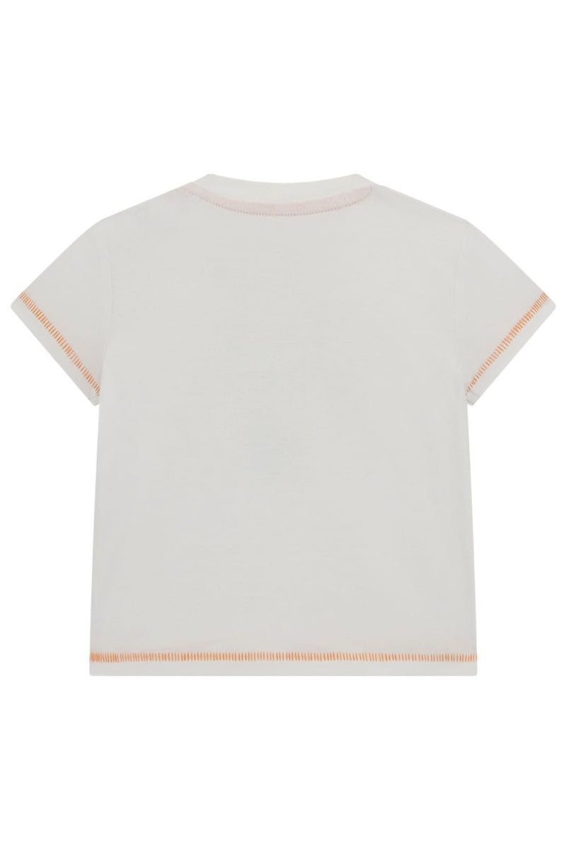 T-shirt girocollo da neonato a maniche corte con cuciture a contrasto I5GI02K8HM4