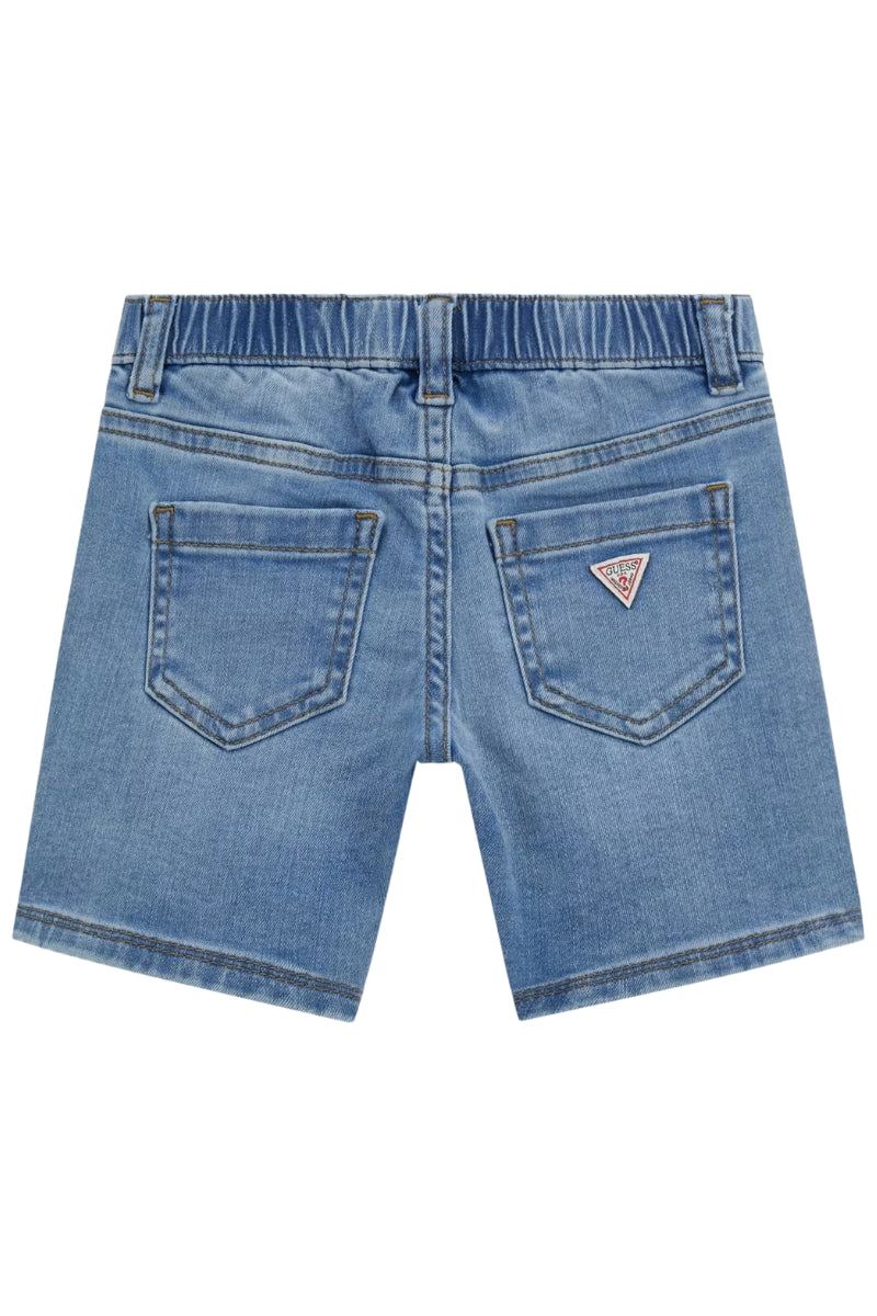 Bermuda da neonato e bambino in denim con ricamo con logo e orsacchiotto N5GD14D4CA0