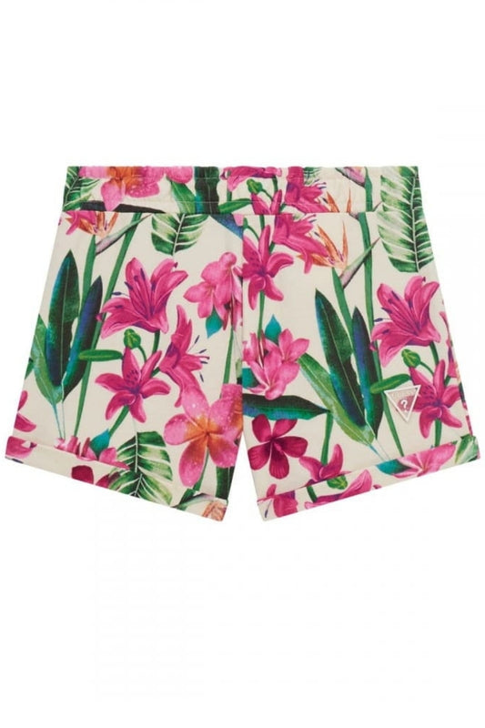 Shorts da bambina e ragazza con stampa floreale all over multicolor J5GD22KA6R4
