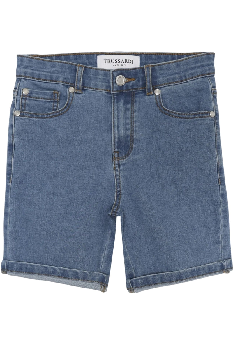 Bermuda da bambino in denim a cinque tasche TBP25142BE