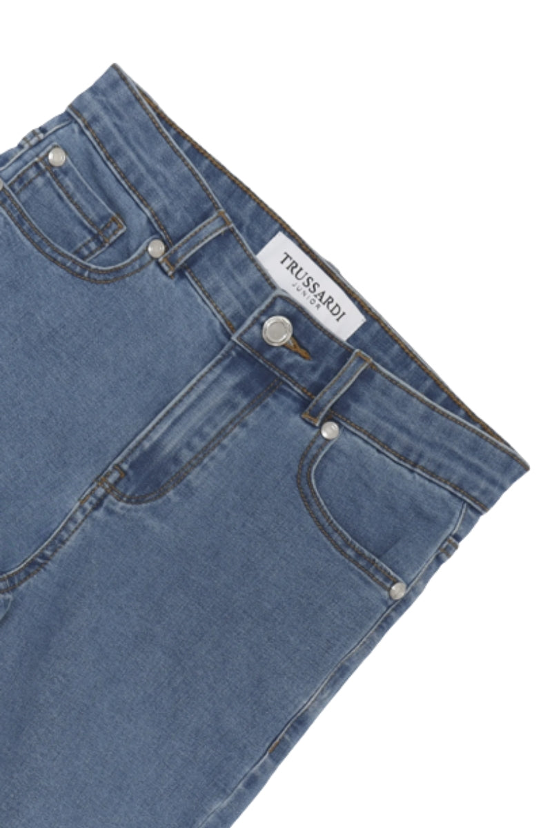 Bermuda da bambino in denim a cinque tasche TBP25142BE