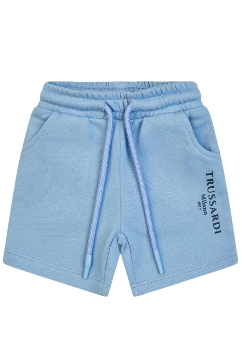 Pantaloncini da neonato in felpa con cinta elastica con coulisse sul girovita TIP25016BE