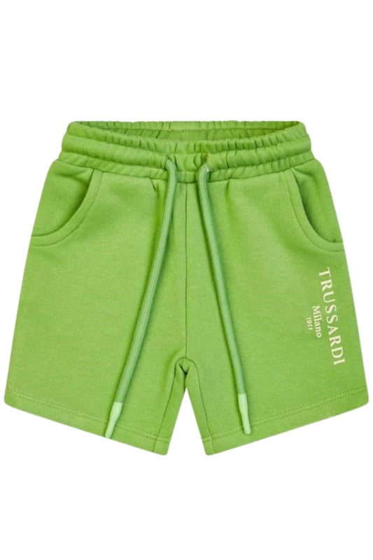 Pantaloncini da neonato in felpa con cinta elastica con coulisse sul girovita TIP25016BE