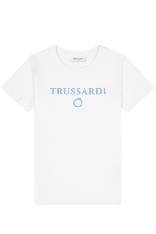 T-shirt girocollo da bambino a maniche corte con maxi logo lettering TBP25030TS