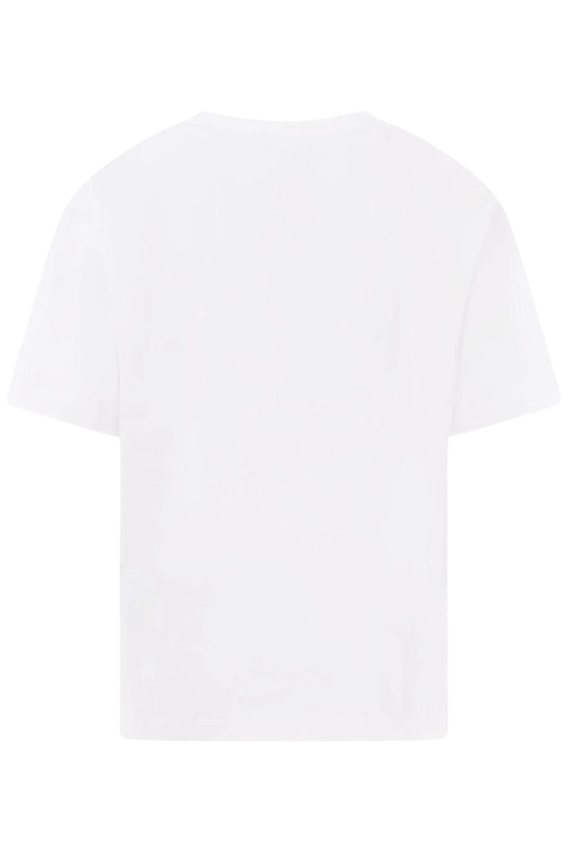 T-shirt girocollo da ragazzo con maxi logo lettering frontale TBP25030