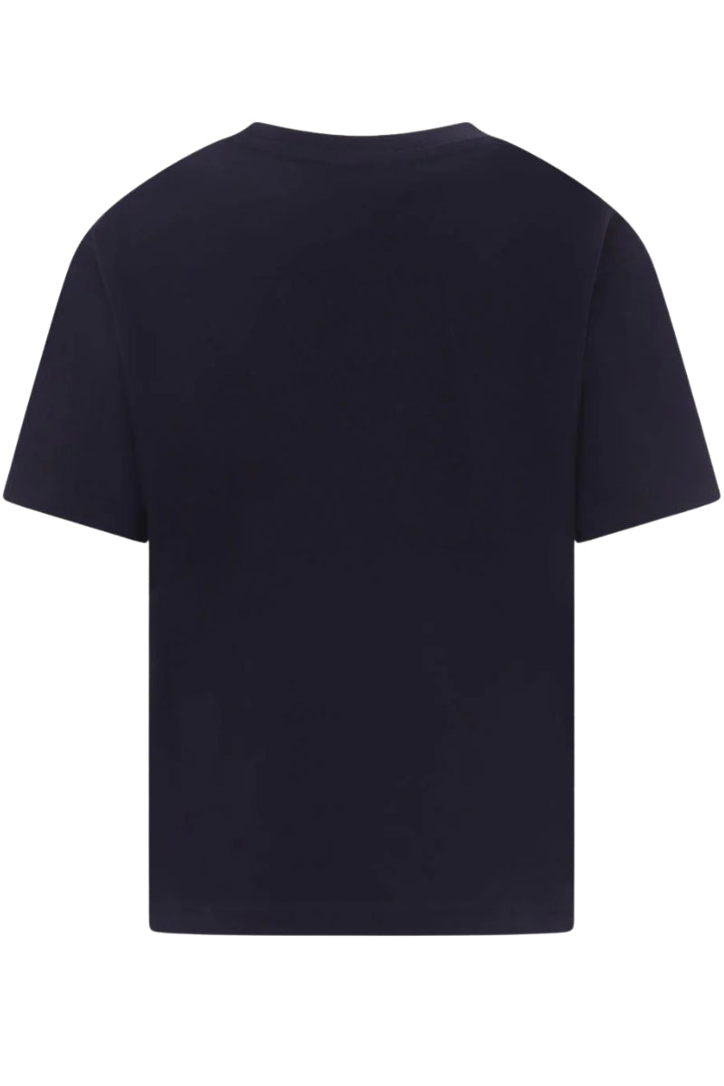 T-shirt girocollo da ragazzo con maxi logo lettering frontale TBP25030