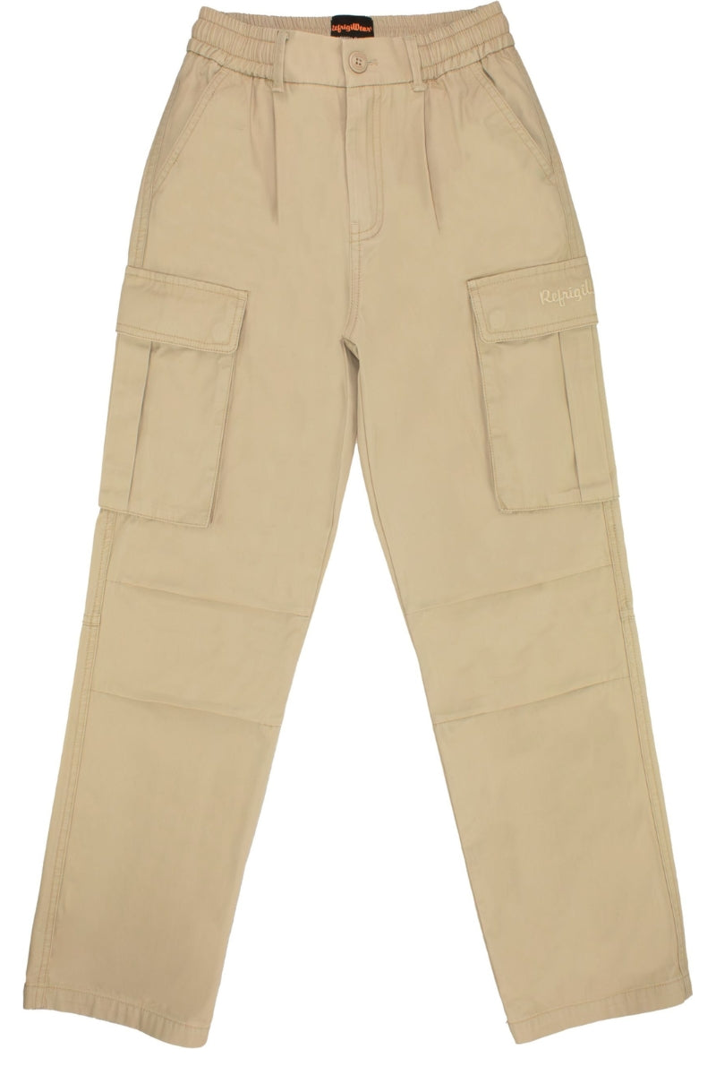 Pantaloni da ragazzo in cotone modello cargo con cinta elastica sul girovita 126PRMJS25