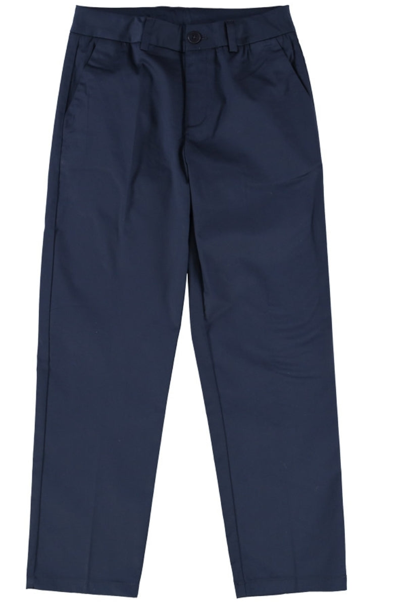 Pantaloni da ragazzo in cotone con taglio dritto con piega stirata 143PRMJS25