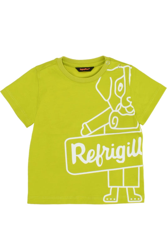 T-shirt girocollo da bambino a manica corta con maxi logo laterale 433TRMBS25