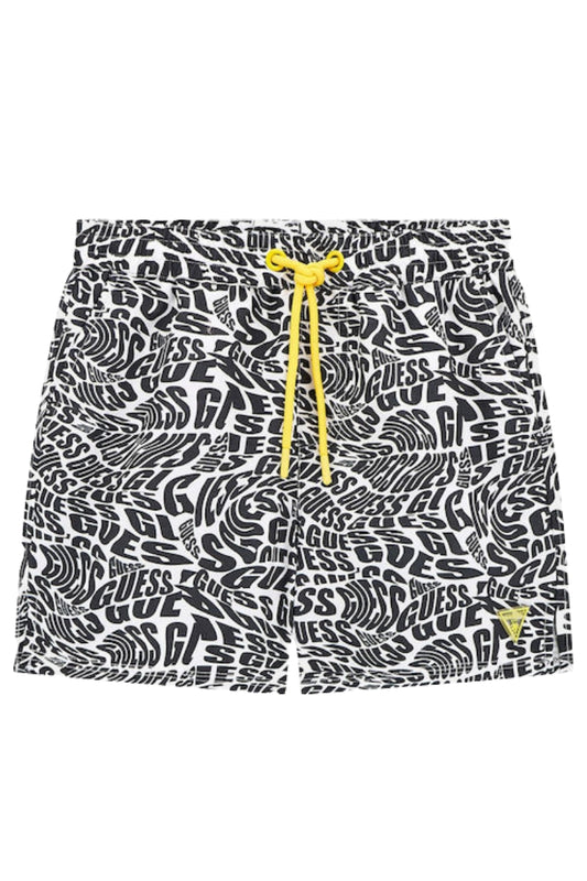 Costume da bambino e ragazzo modello boxer con logo lettering all over L5GZ01WG2D2