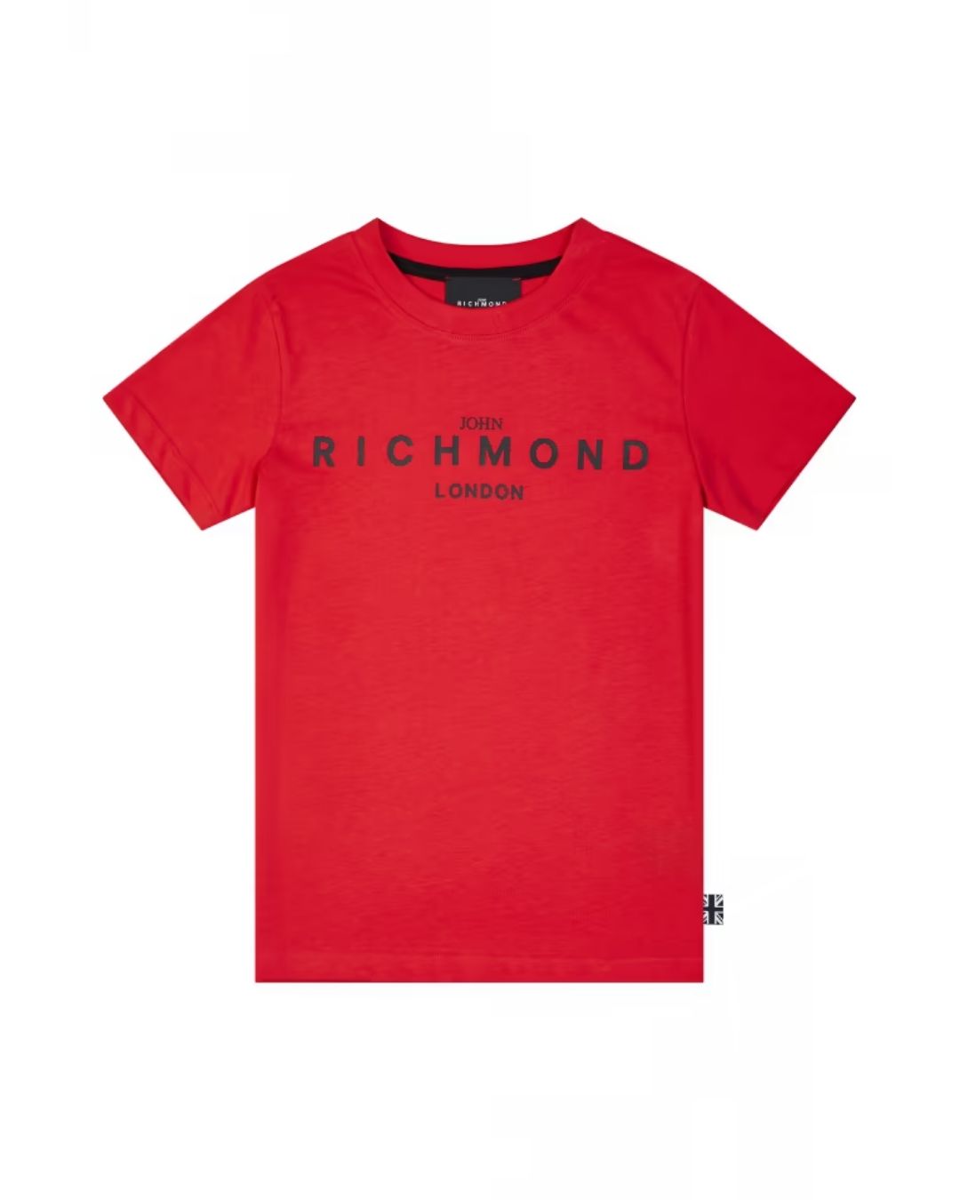 T-shirt basic da ragazzo girocollo a maniche corte con maxi logo lettering RBP25003