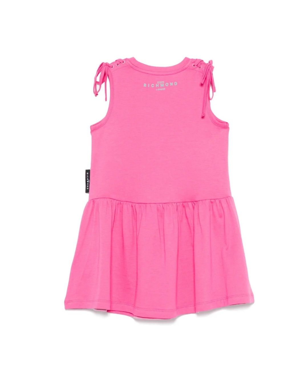 Vestito da ragazza in cotone con maxi logo lettering sul davanti RGP25008