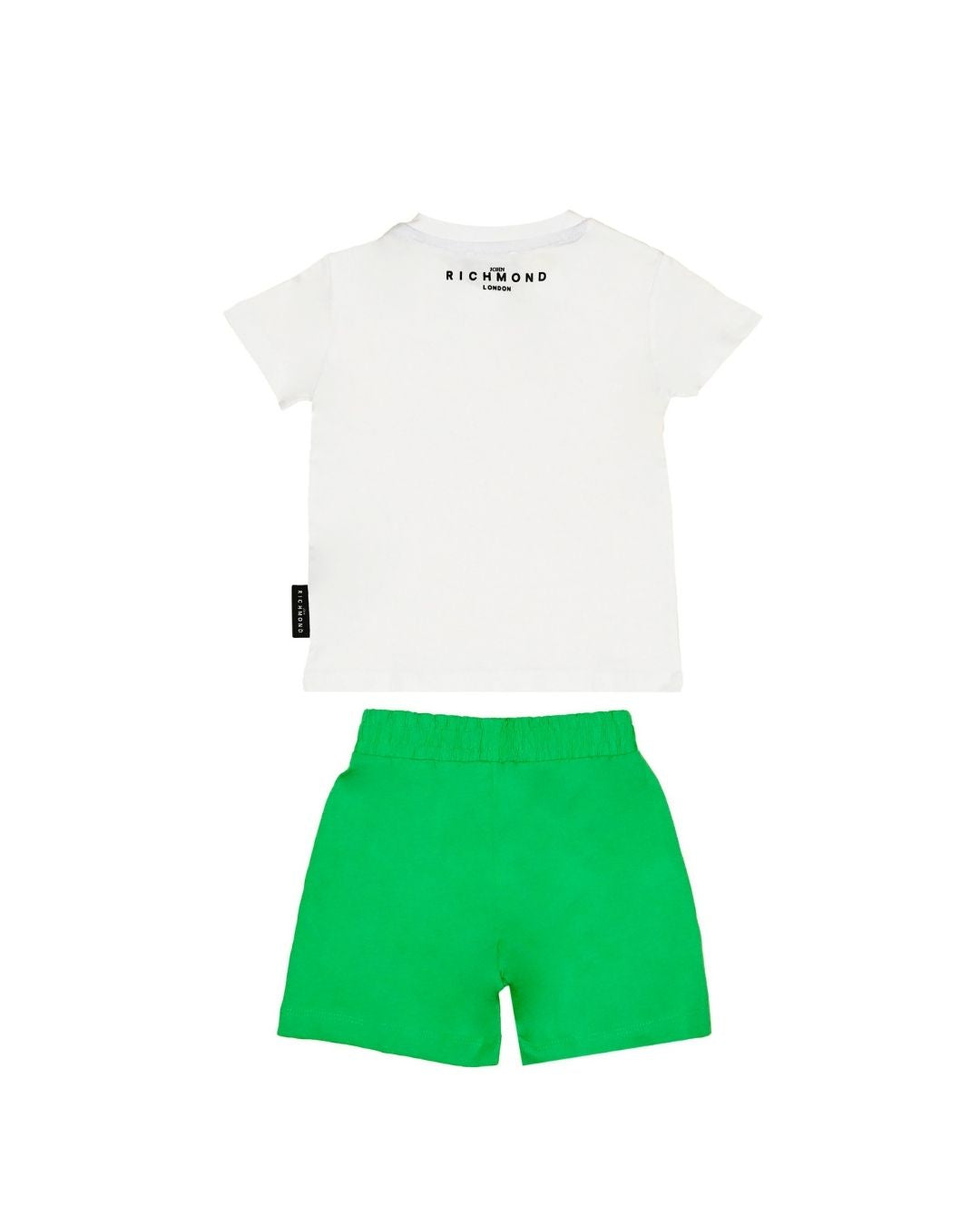 Completo da neonato due pezzi t-shirt e bermuda con logo a fantasia a sinistra RIP25050CJ