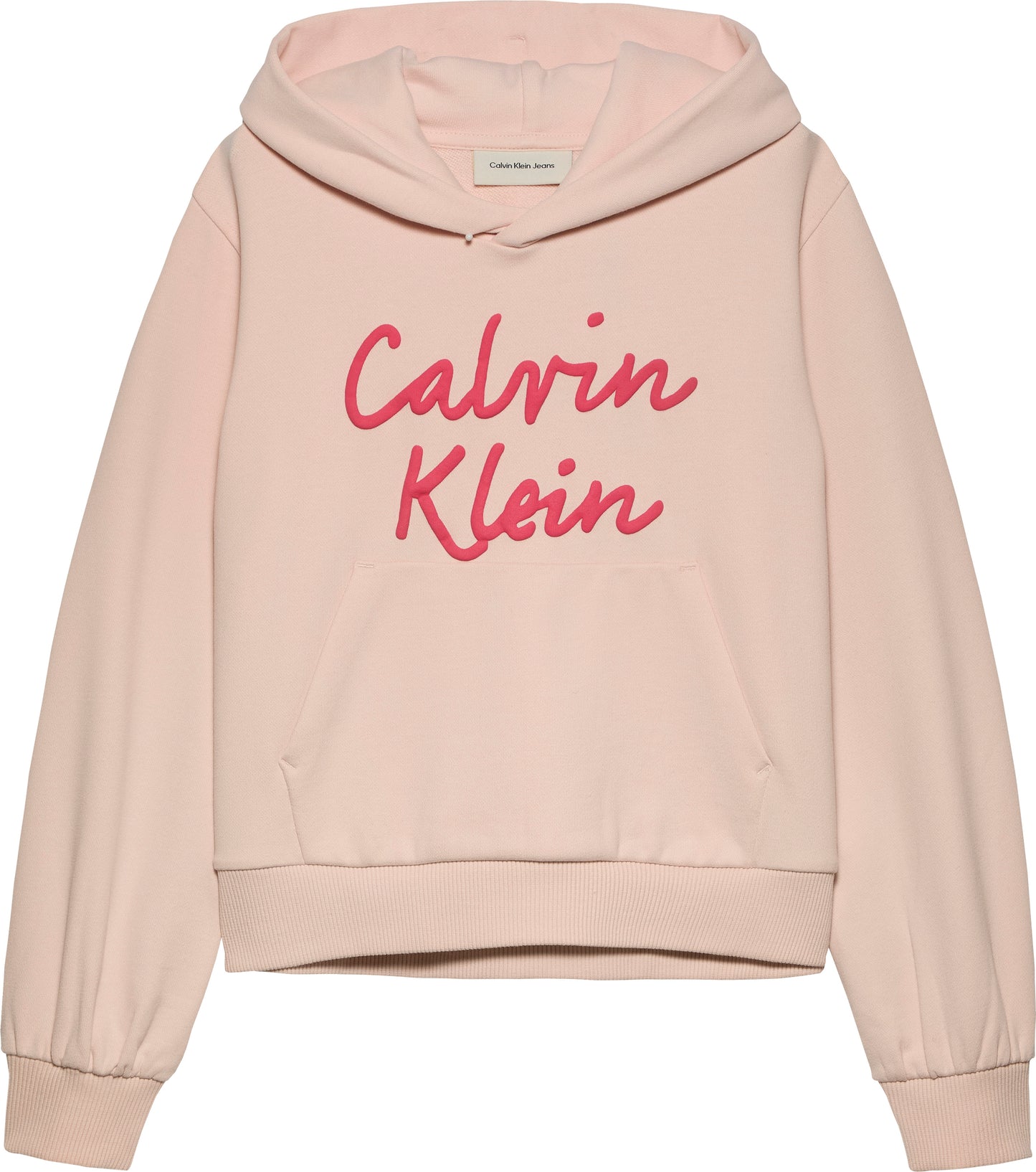 Felpa da bambina e ragazza con cappuccio e logo lettering in rilievo sul davanti - IG0IG02850