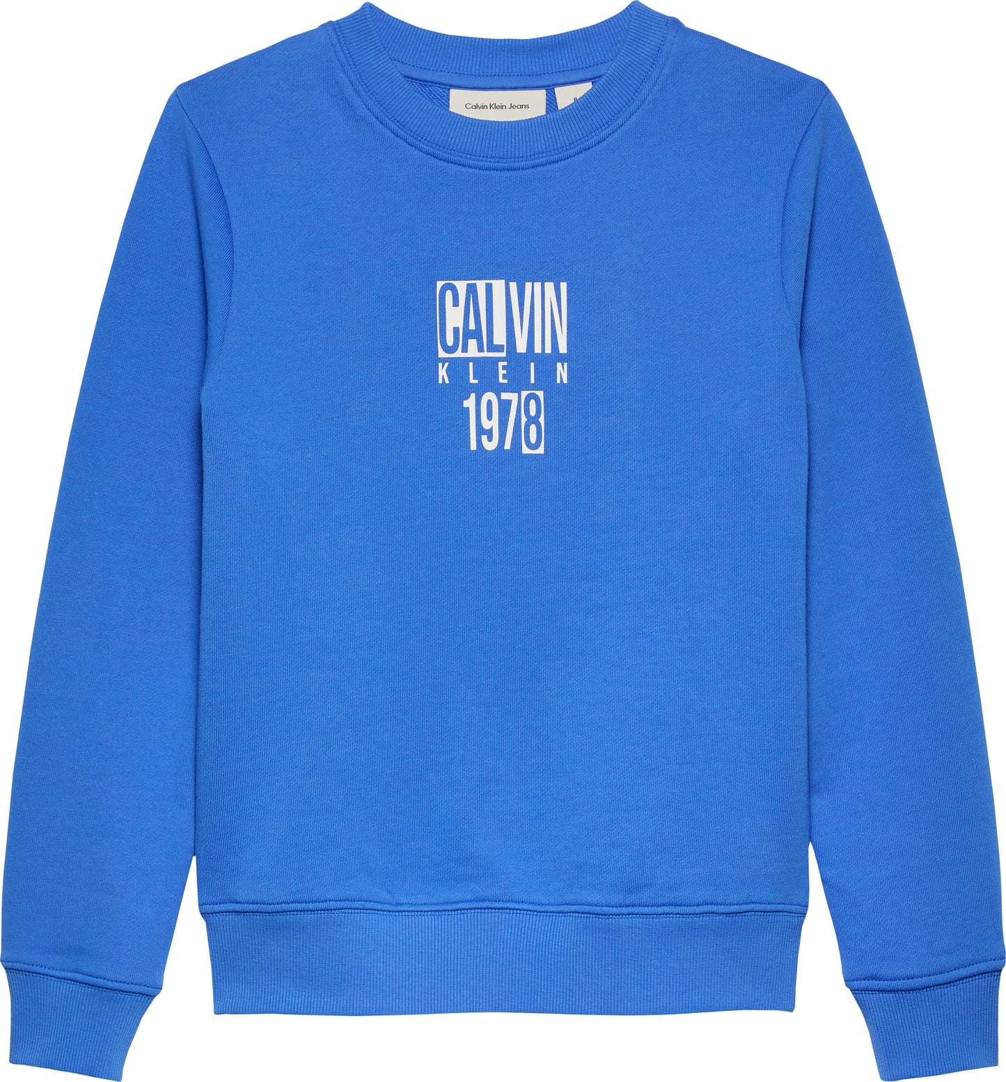 Felpa girocollo da bambino e ragazzo a maniche lunghe con logo lettering a costrasto - IB0IB02472