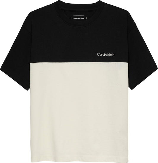 T-shirt da ragazzo oversize in jersey di cotone con logo lettering - IB0IB02450