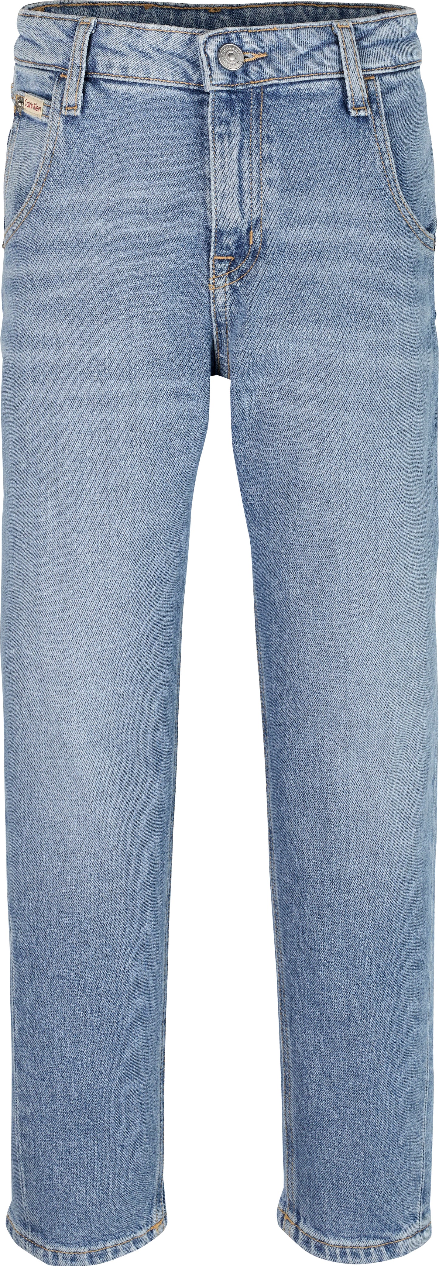 Jeans da bambino e ragazzo modello relaxed con barrel leg a cinque tasche - IG0IG02954