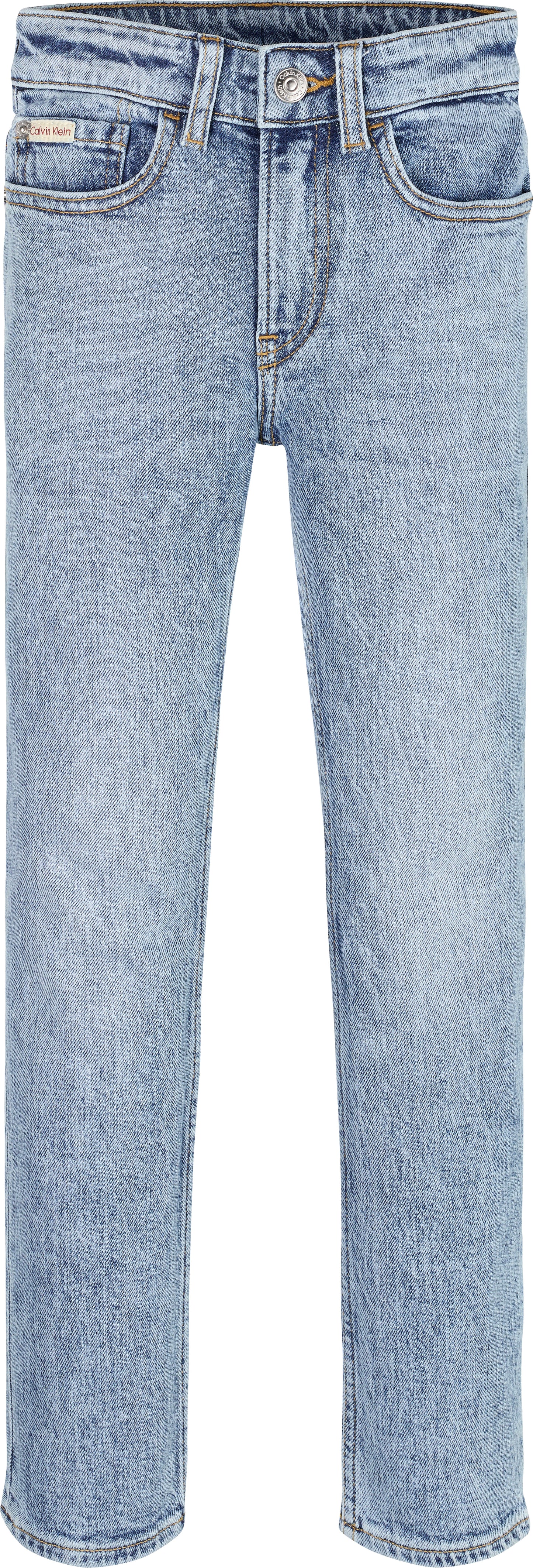 Jeans slim da bambino e ragazzo in denim a cinque tasche - IB0IB02475