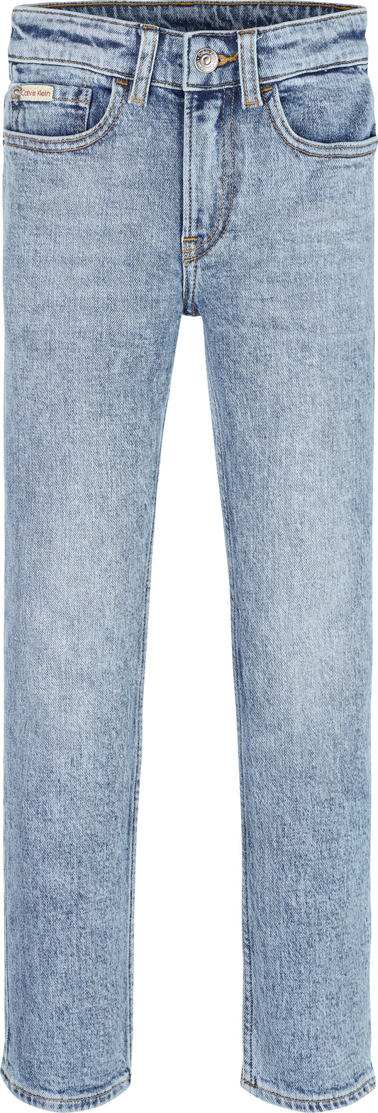 Jeans slim da bambino e ragazzo in denim a cinque tasche - IB0IB02475
