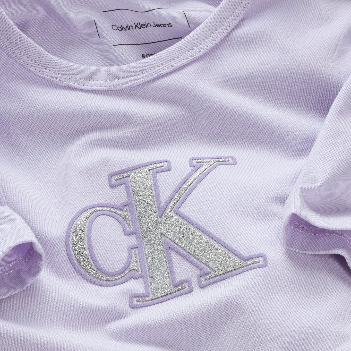 T-shirt da bambina e ragazza con logo monogram con brillantini sul davanti - IG0IG02863