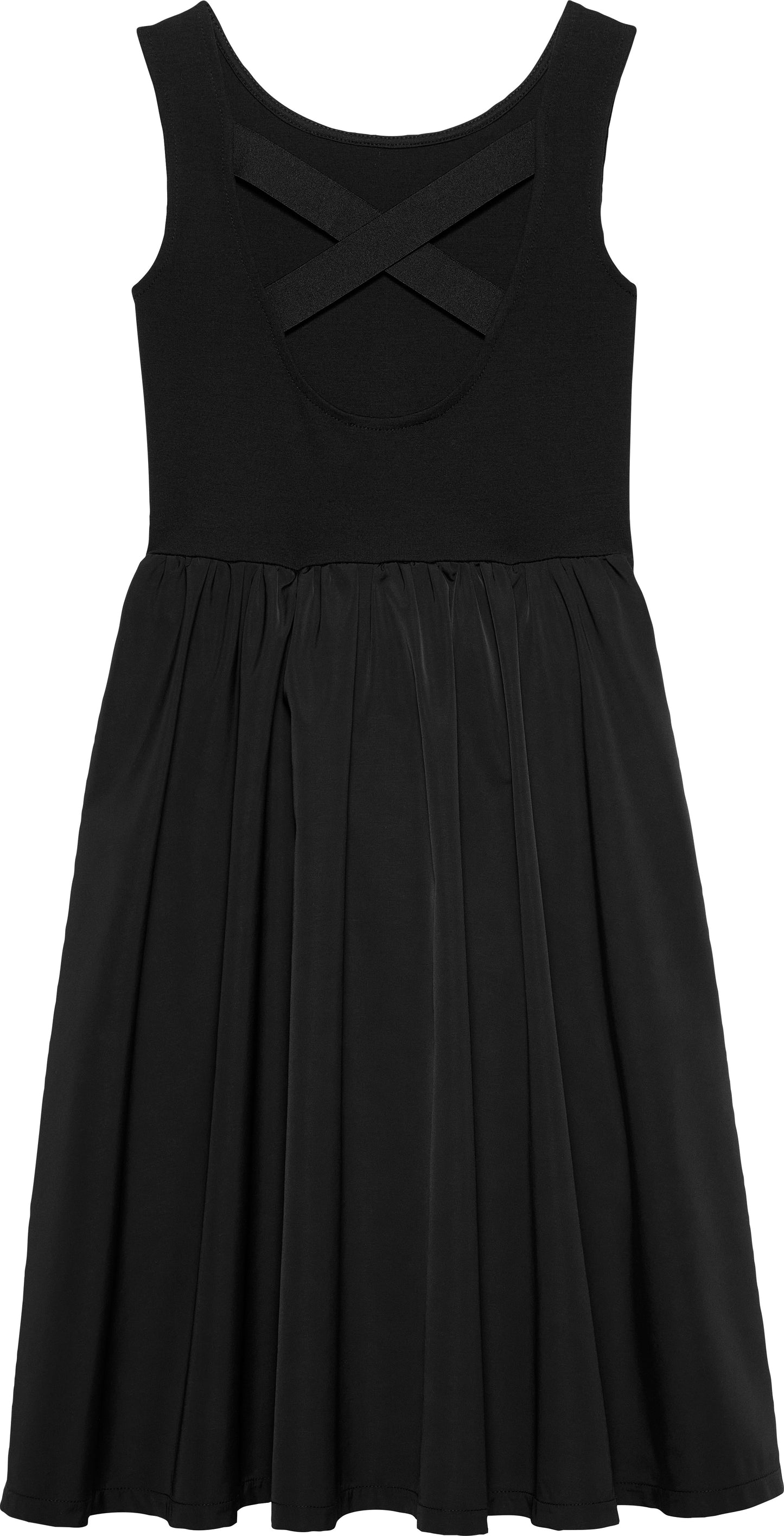 Vestito da ragazza svasato con fasce a incrocio sul retro - IG0IG02908