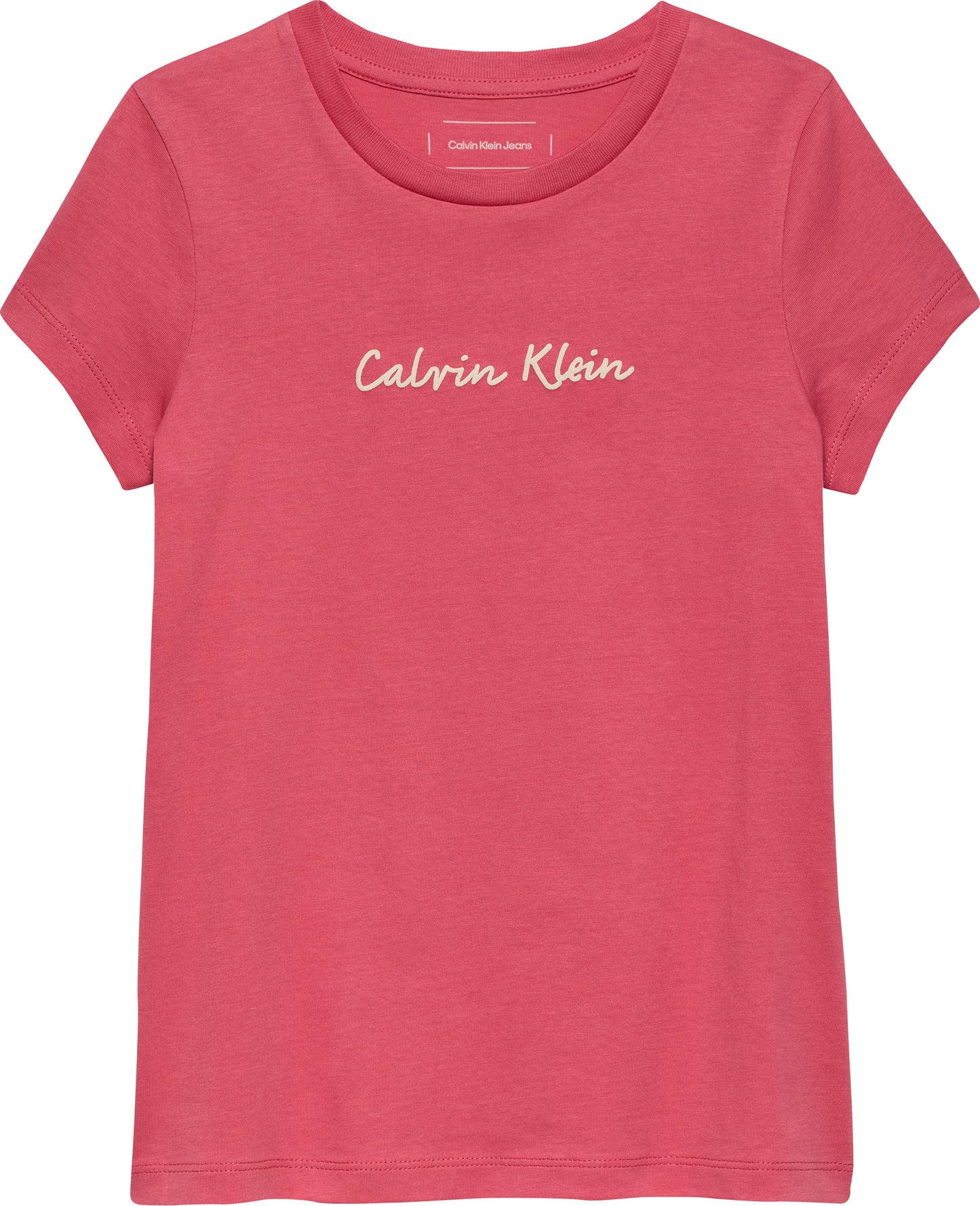 T-shirt da bambina e ragazza in cotone con logo handwriting frontale - IG0IG02857
