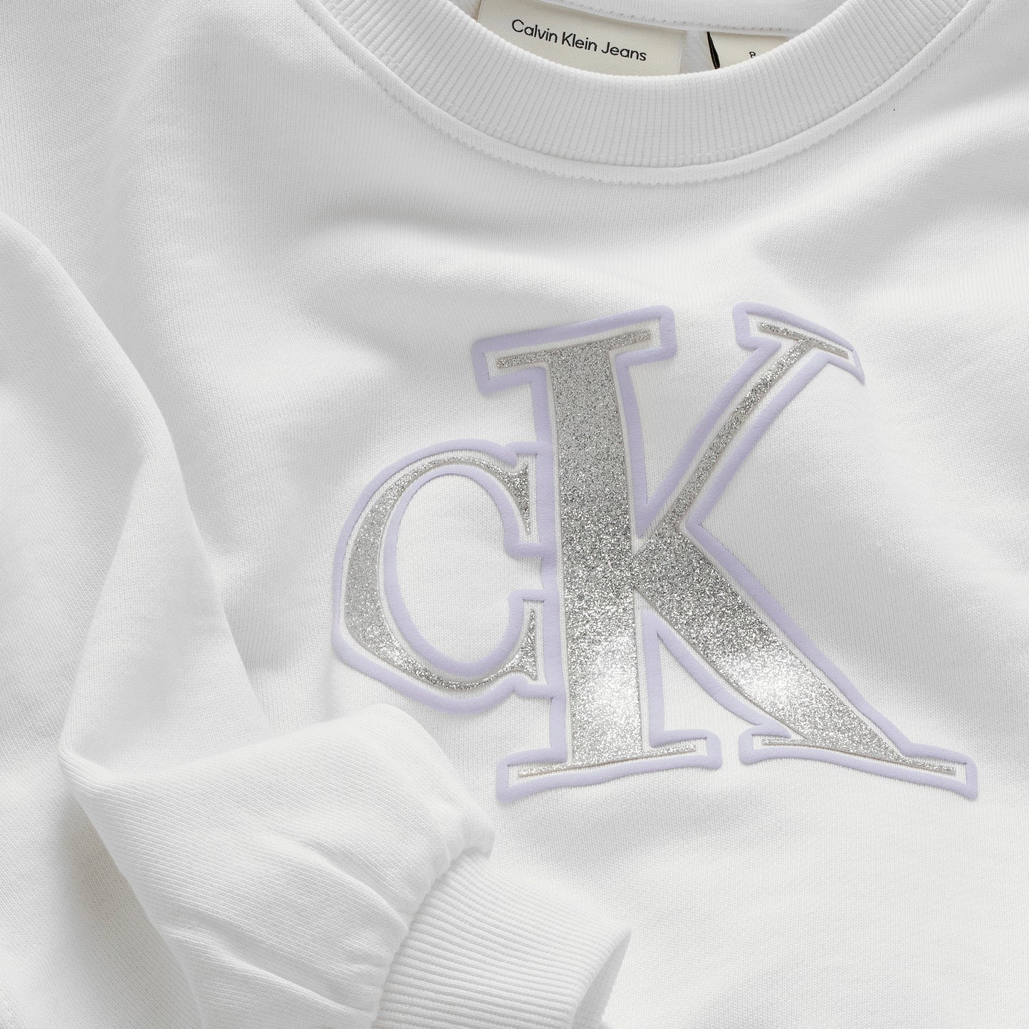Felpa girocollo da bambina e ragazza a maniche lunghe con logo monogram - IG0IG02849