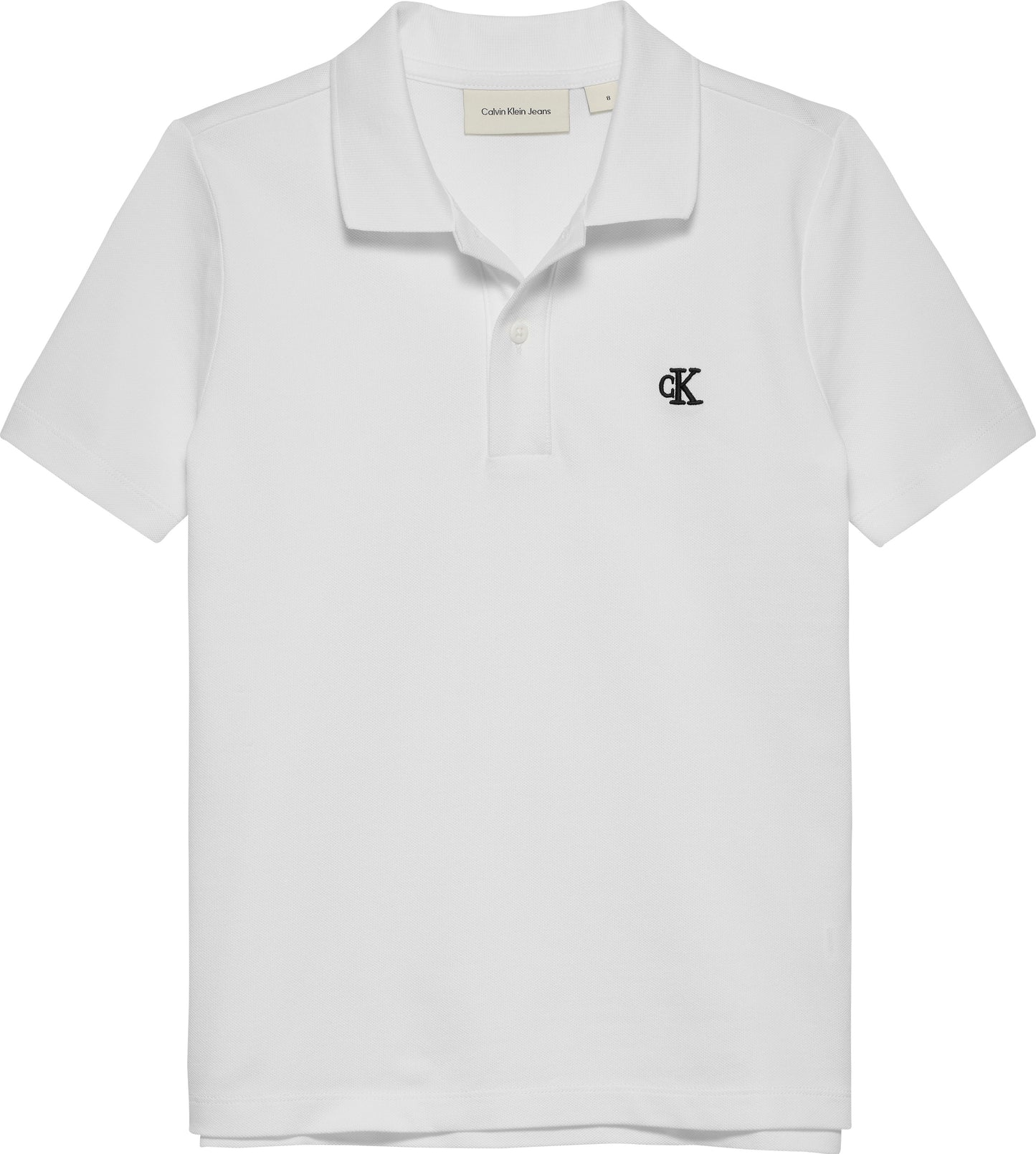 Polo da bambino e ragazzo in tessuto piquet con logo monogram - IB0IB02486