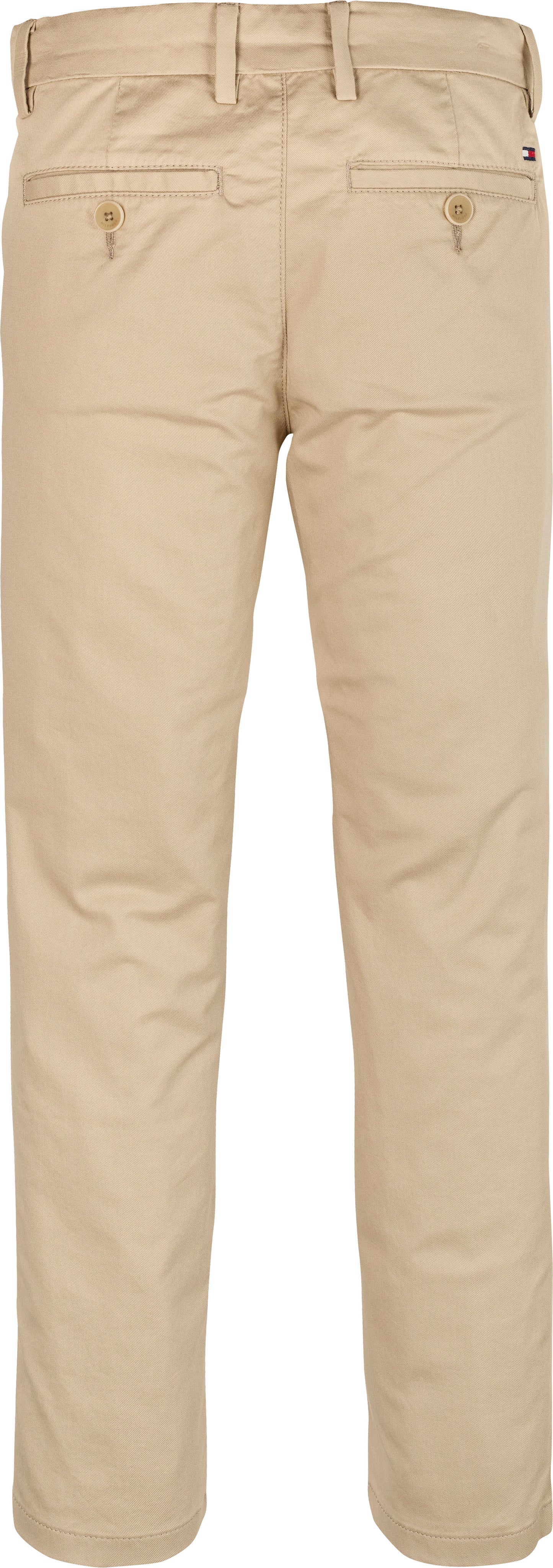 Pantaloni chino da bambino e ragazzo in cotone stretch con bandierina logata sul retro KB0KB09638