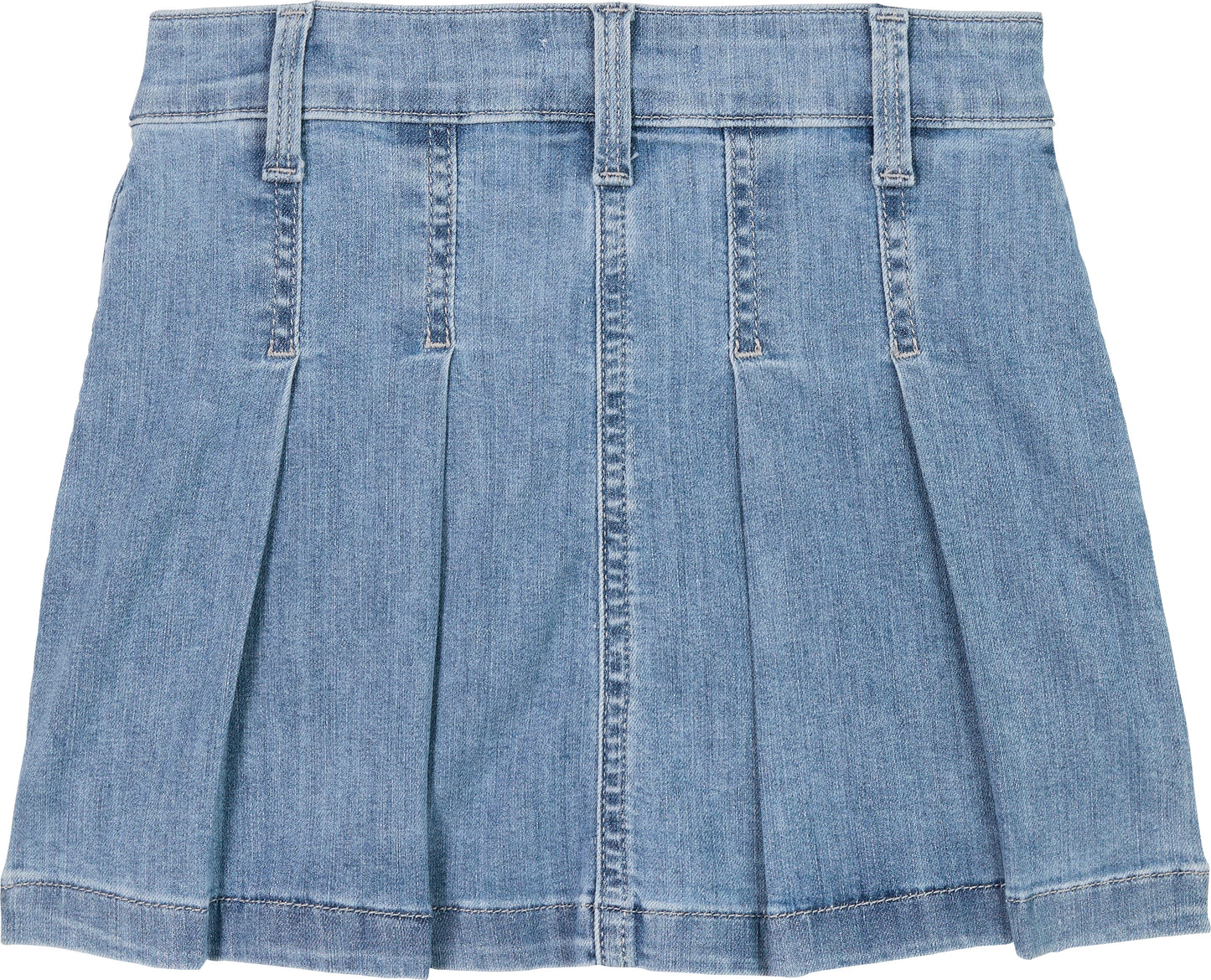 Gonna da bambina in denim di cotone stretch con tasche sul davanti KG0KG08430